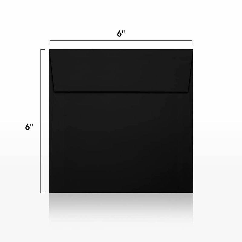 Envelopes.com 6 x 6 Square Envelopes w/Peel & Press - Black Linen (50 Qty.) | Perfect For Invitations, Thank You Notes, RSVPs, Greeting Cards, Weddings or any Announcement | 80lb Text Paper | 8525-BLI-50 - Image 3